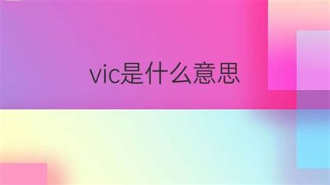 vic是什麼意思